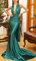 Celeste Halter Backless Maxi Dress Flowering Girl