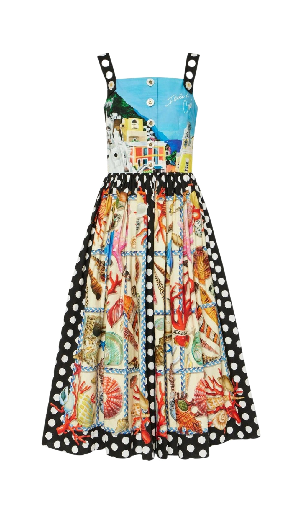 Barb Colorful Printed Midi Dress Flowering Girl