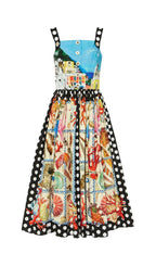 Barb Colorful Printed Midi Dress Flowering Girl