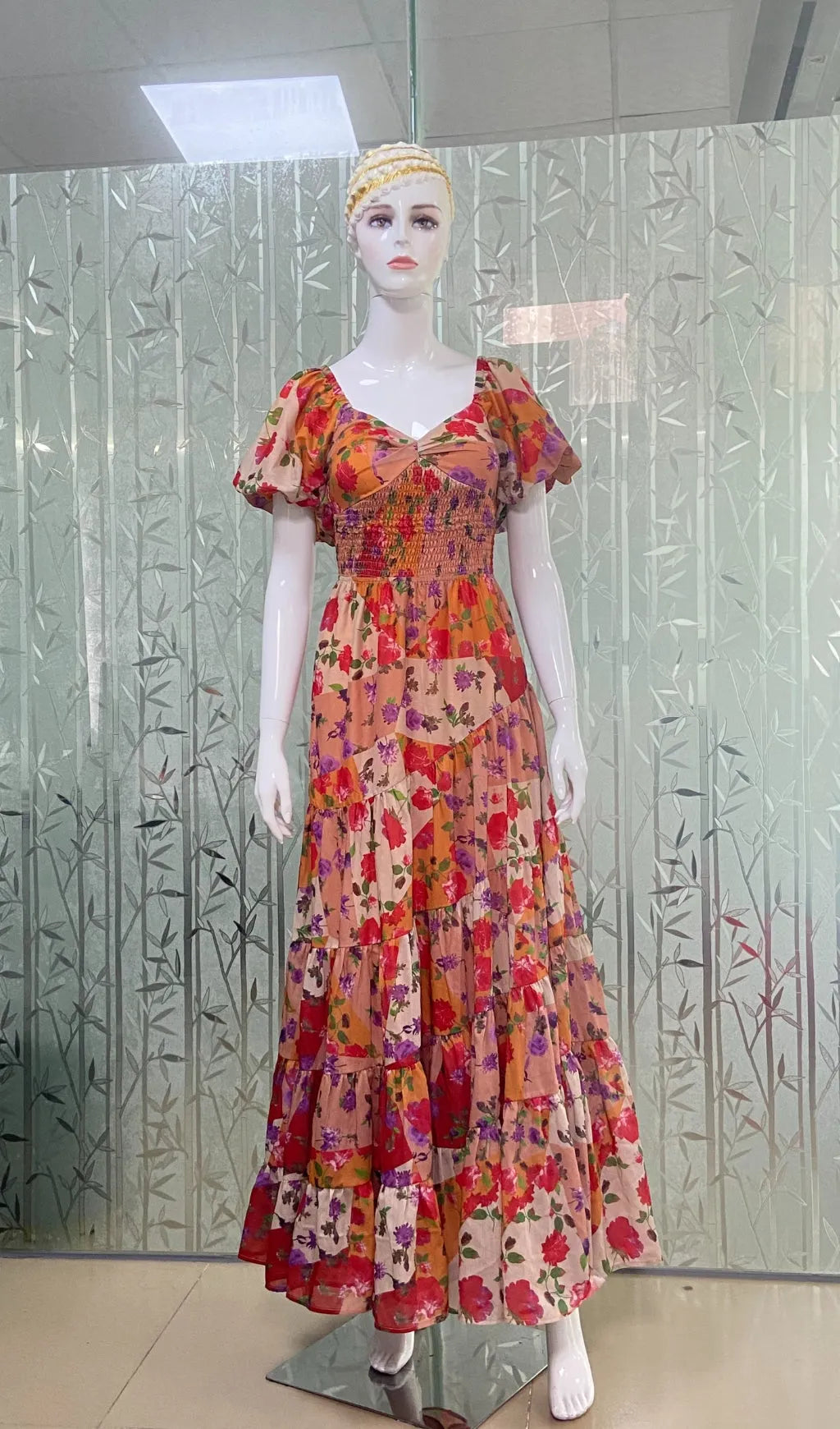 Asencion Floral Printed Maxi Dress Flowering Girl