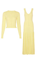 Jackie Yellow Knit Cardigan & Maxi Dress Flowering Girl