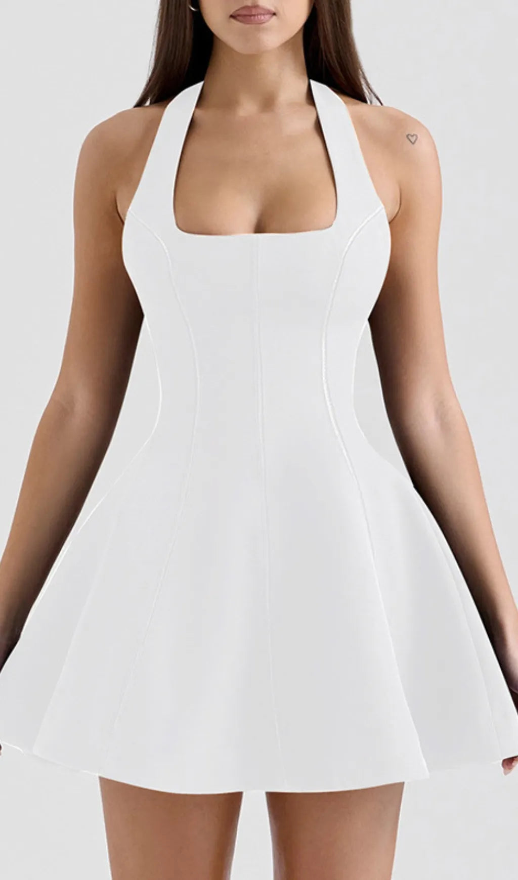 Ervin Square Neck Mini Dress Flowering Girl