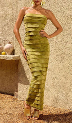 Ulvareth Strapless Maxi Dress Flowering Girl