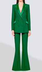 Gautier Green Blazer & Pants Set Flowering Girl