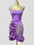 Malone Strappy Flower Embellished Mini Dress Flowering Girl