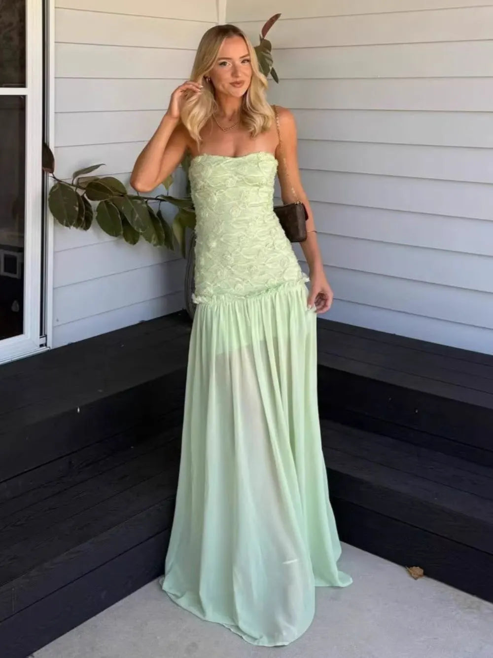 A-Line With Fitted Drop-Waist Bodice Gown Flowering Girl