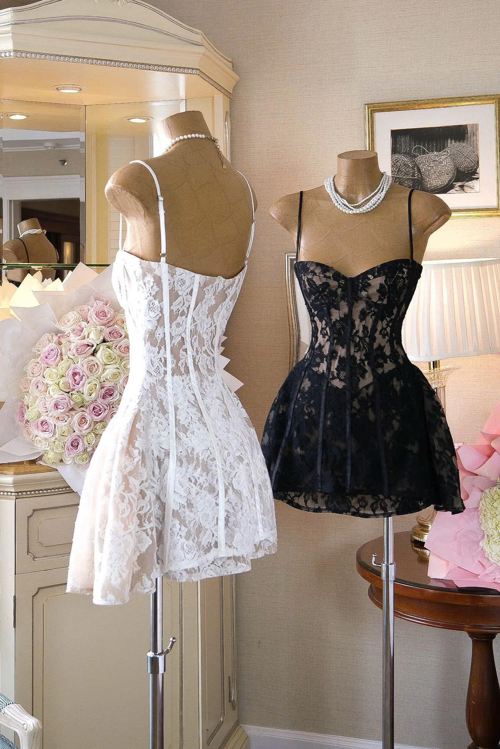 Alessia Lace Mini Dress Flowering Girl