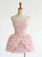 Lace Embroidered Bandeau Sleeveless Dress Flowering Girl