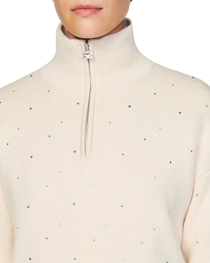 OSY RHINESTONE QUARTER ZIP SWEATER Flowering Girl