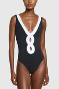 Rebecca Plunge Cutout One Piece Swimsuit Flowering Girl