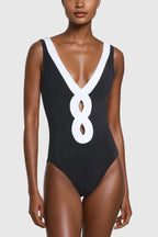 Rebecca Plunge Cutout One Piece Swimsuit Flowering Girl