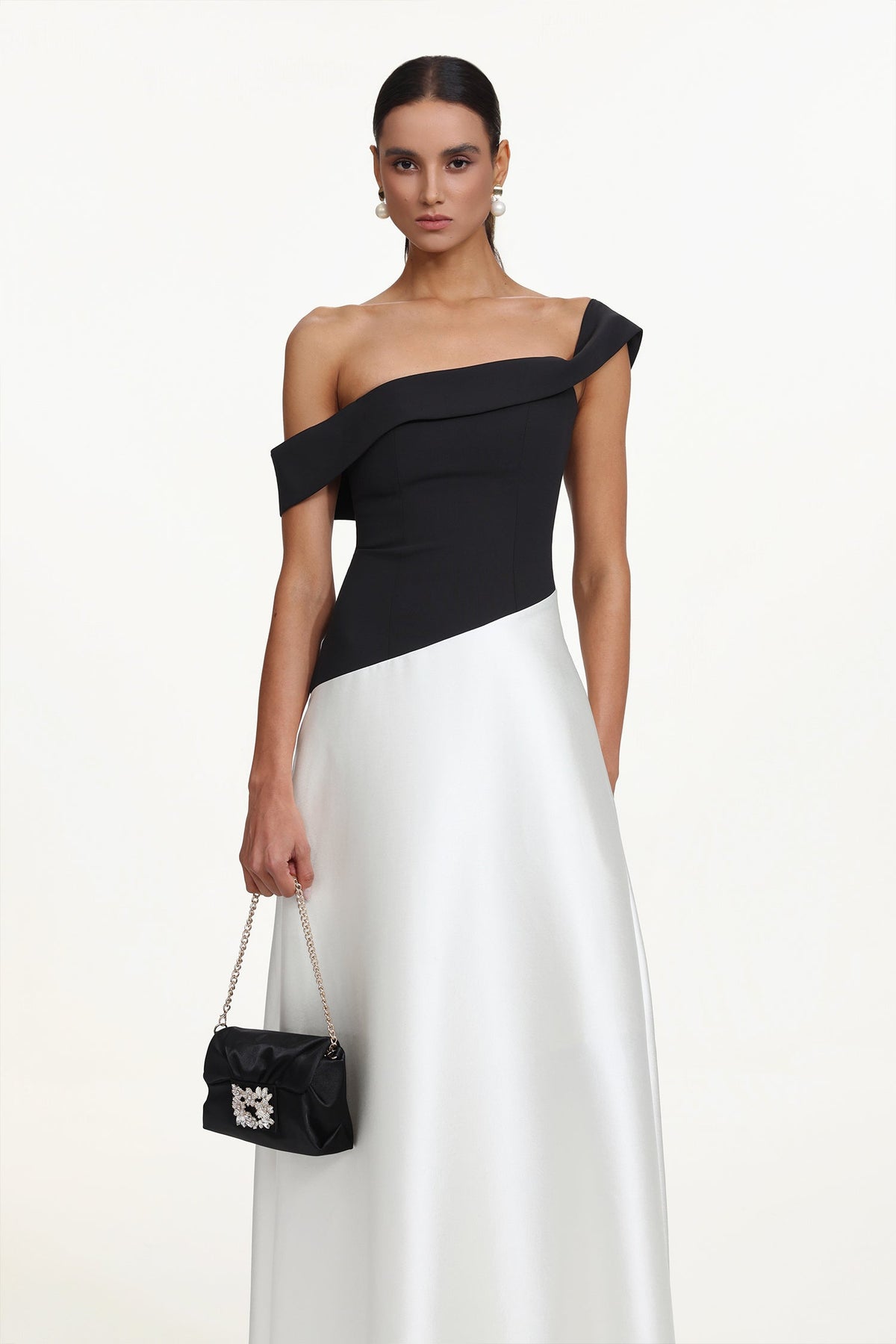 Xavier Off Shoulder Contrast Maxi Dress Flowering Girl