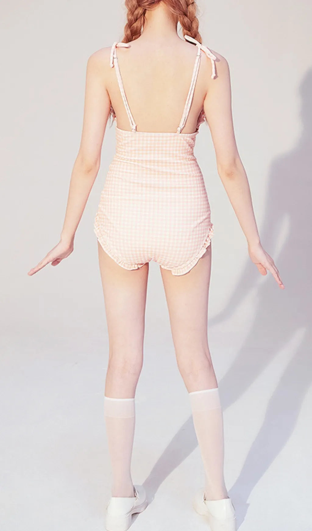 Dava Drawstring One-Piece Swimsuit Flowering Girl