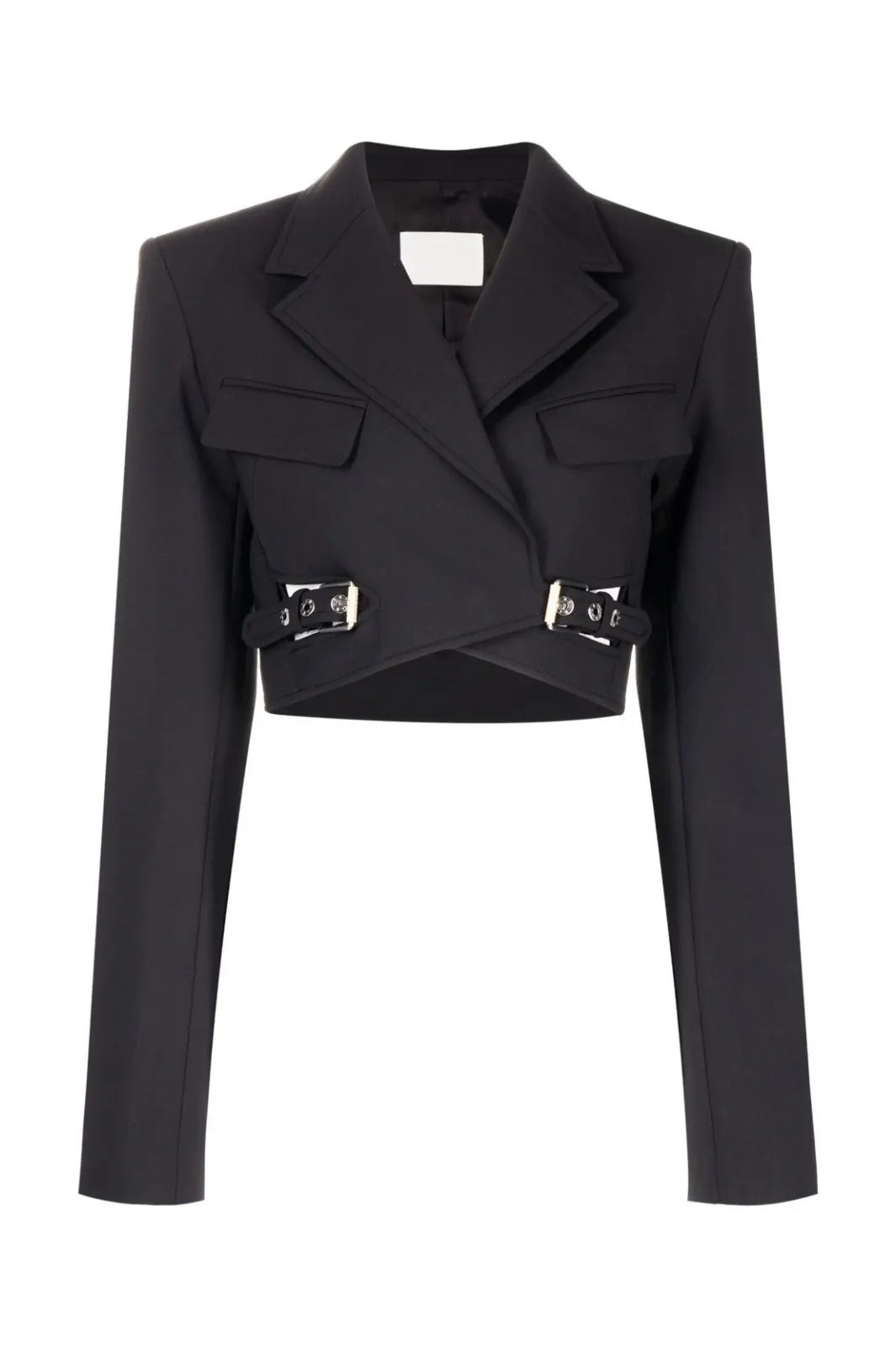 Jayla Cropped Cutout Blazer in Black Flowering Girl