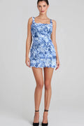Blue Flower Mini Dress Flowering Girl