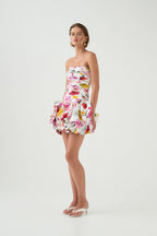 Violette Bubble Hem Mini Dress Flowering Girl