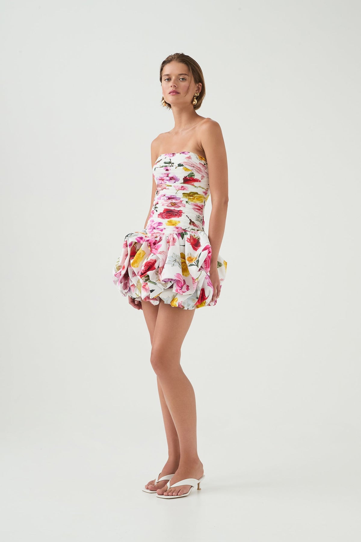 Violette Bubble Hem Mini Dress Flowering Girl