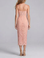 Makenzie Pink Lace Maxi Dress Flowering Girl