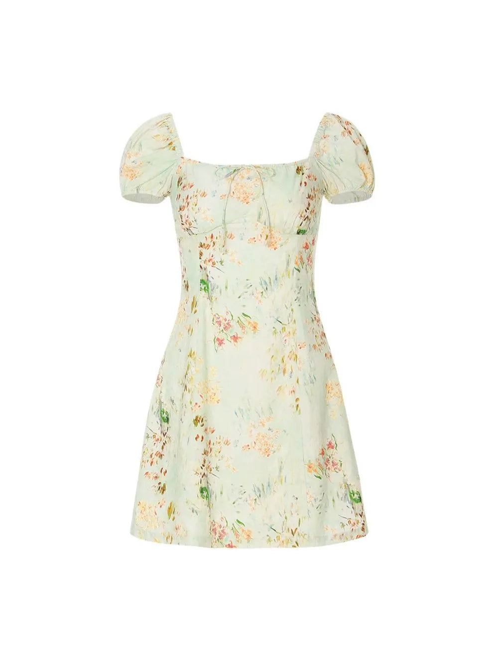 Marta Green Printed Mini Dress Flowering Girl