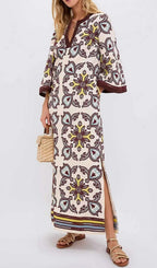 Klemens Printed Long Sleeve Maxi Dress Flowering Girl