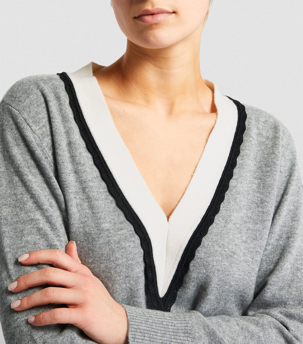 TWO TONE TRIM SWEATER Flowering Girl