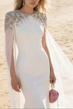 White Diamond Long Sleeve Maxi Dress Flowering Girl