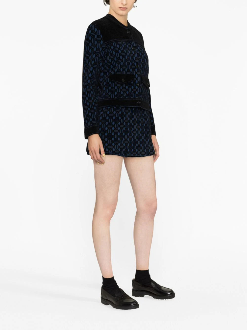 MONOGRAM-PATTERN BOMBER JACKET Flowering Girl