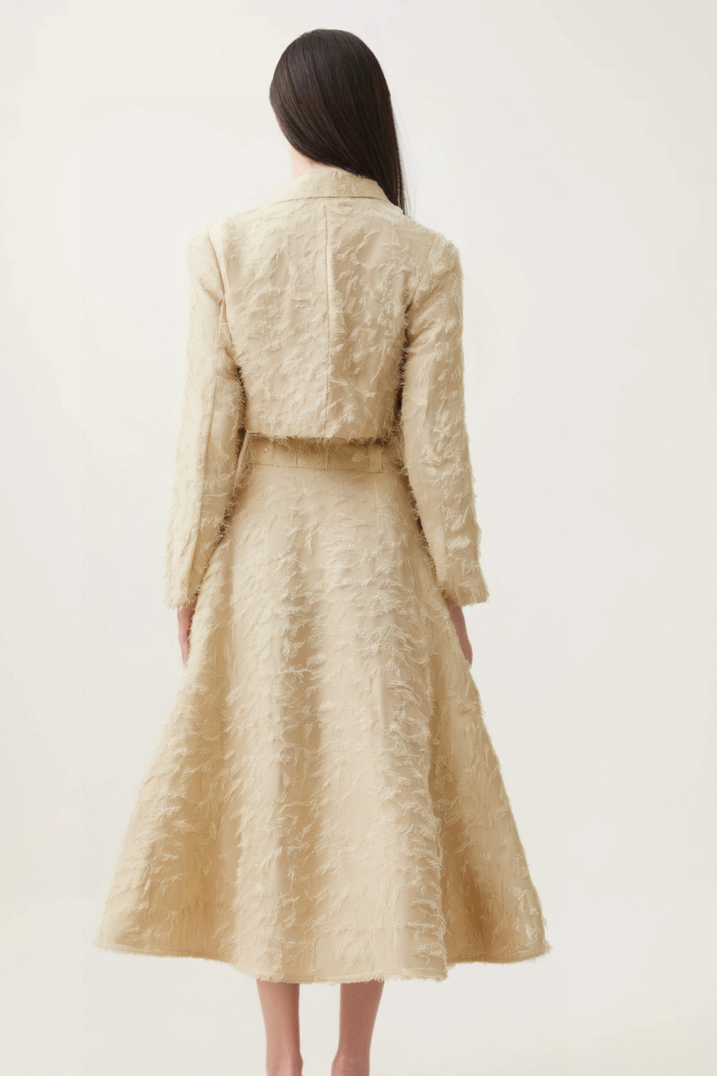 Karine White Fringed Jacket & Skirt Matching Set Flowering Girl