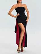 Drynyx Strapless Split Maxi Dress Flowering Girl