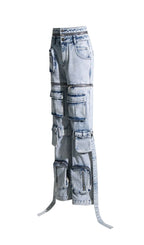 Jael Blue Pockets Jeans Flowering Girl