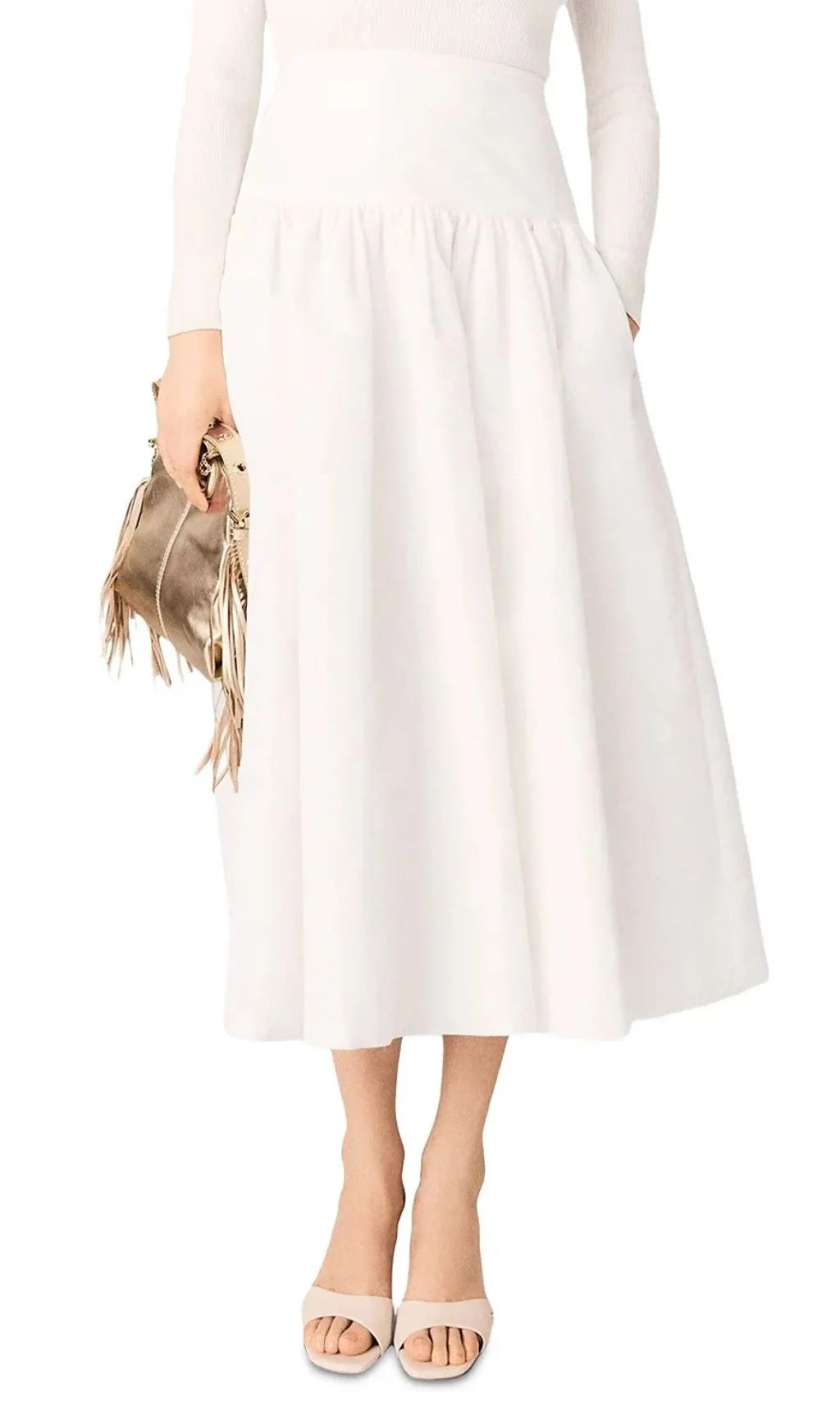 Long Taffeta Skirt Flowering Girl