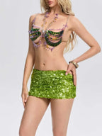 Vardena Gemstone Beaded Bralette Flowering Girl