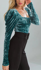 Put On A Show Velvet Top Flowering Girl