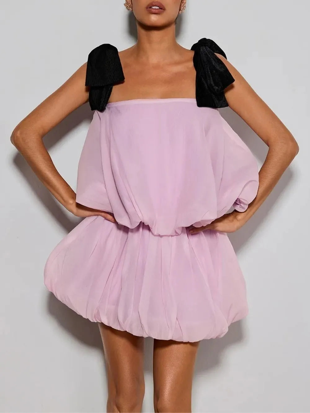 Ermias Tiered Bubble Mini Dress Flowering Girl