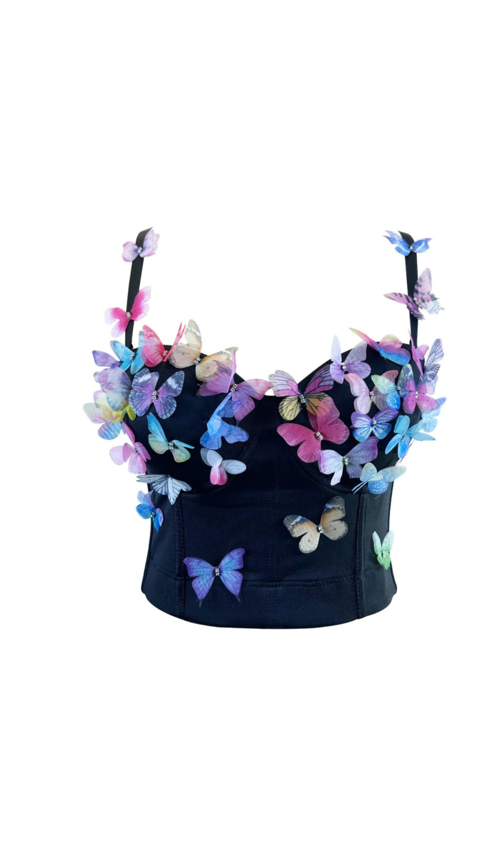 Amaranth Butterfly Embellished Top Flowering Girl