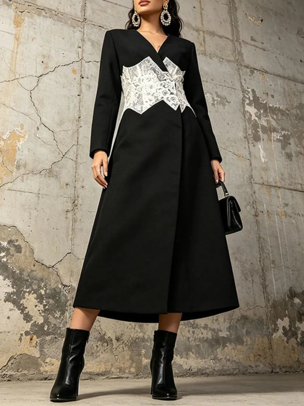 Micah Black Lace Coat Flowering Girl