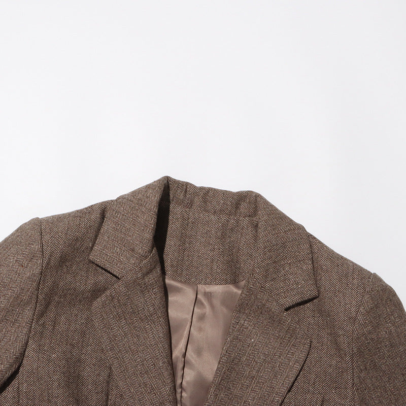 Sada Flower Blazer - Brown Flowering Girl