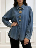 Meaghan Denim Shirt Flowering Girl