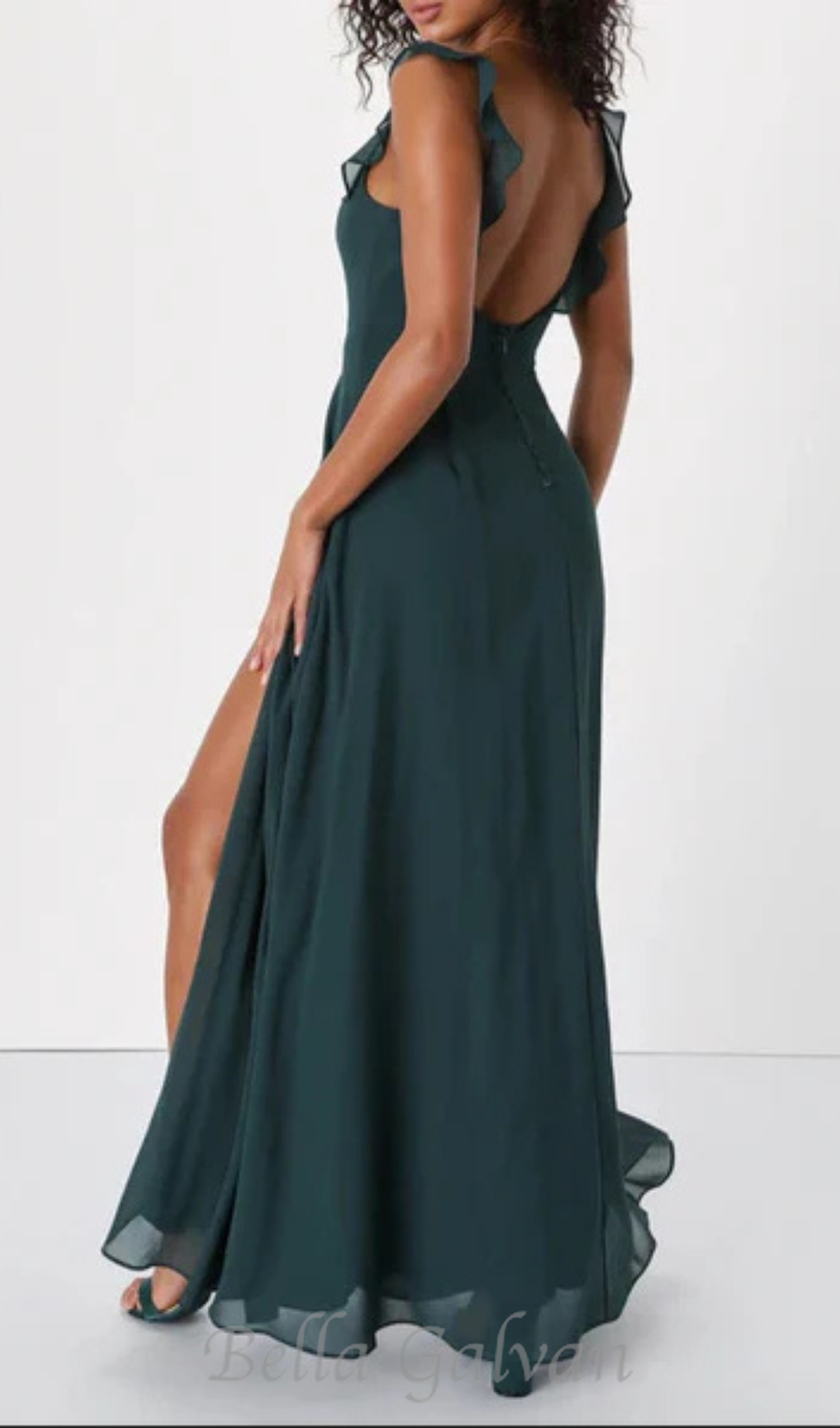 Dreamy Admiration Emerald Green Ruffled Maxi Dress Flowering Girl
