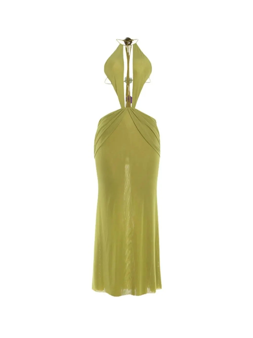 Fervik Backless Draped Maxi Dress Flowering Girl