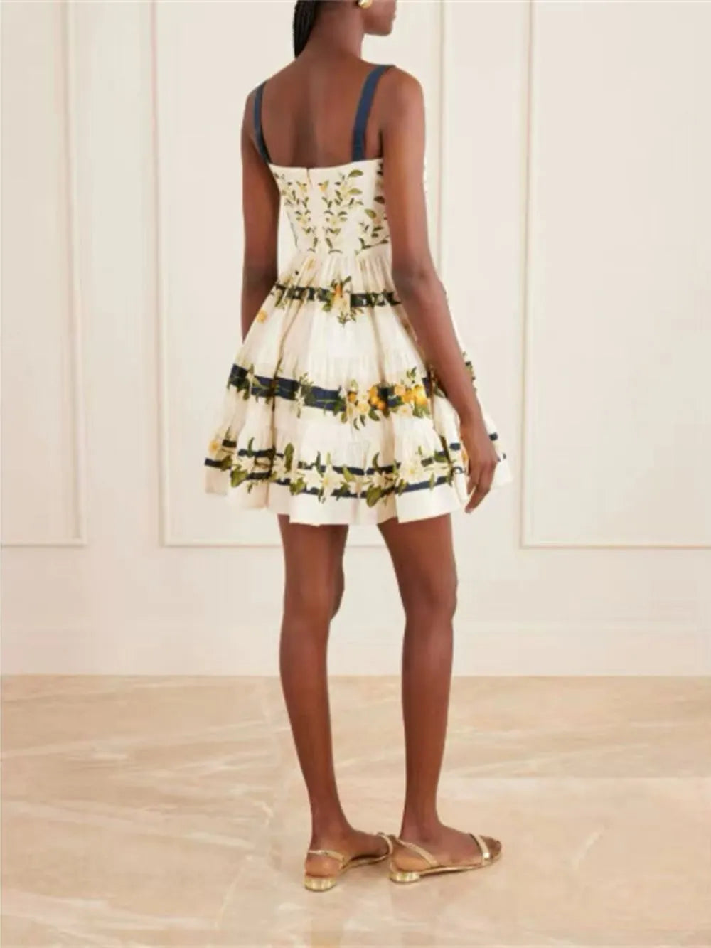Meara Floral Mini Dress Flowering Girl