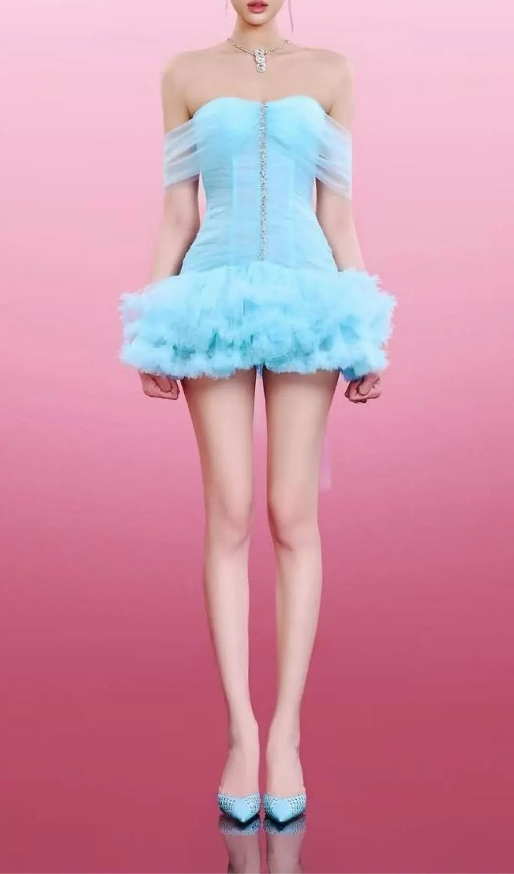 Kelly Mesh Mini Dress Flowering Girl