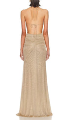 Ketaki Halter Ruched Maxi Dress Flowering Girl