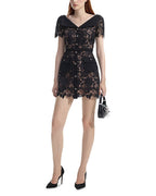 BLACK LACE MINI DRESS Flowering Girl