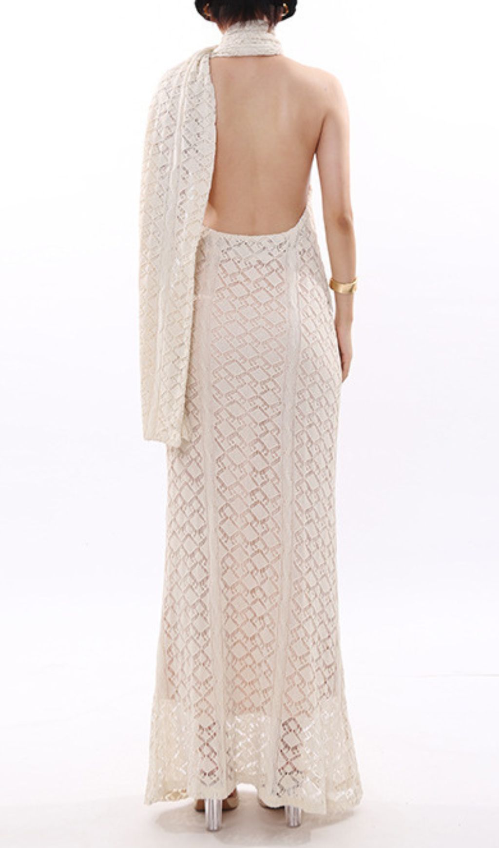 Justo Backless Knit Maxi Dress Flowering Girl