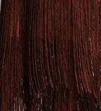 Chocolate Brown Halter Neck Draped Bodice Multi-Tier Long Fringe Bodycon Midi Party Dress Flowering Girl
