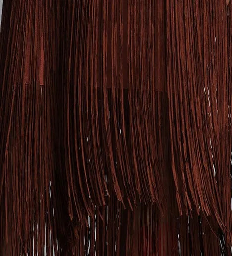 Chocolate Brown Halter Neck Draped Bodice Multi-Tier Long Fringe Bodycon Midi Party Dress Flowering Girl