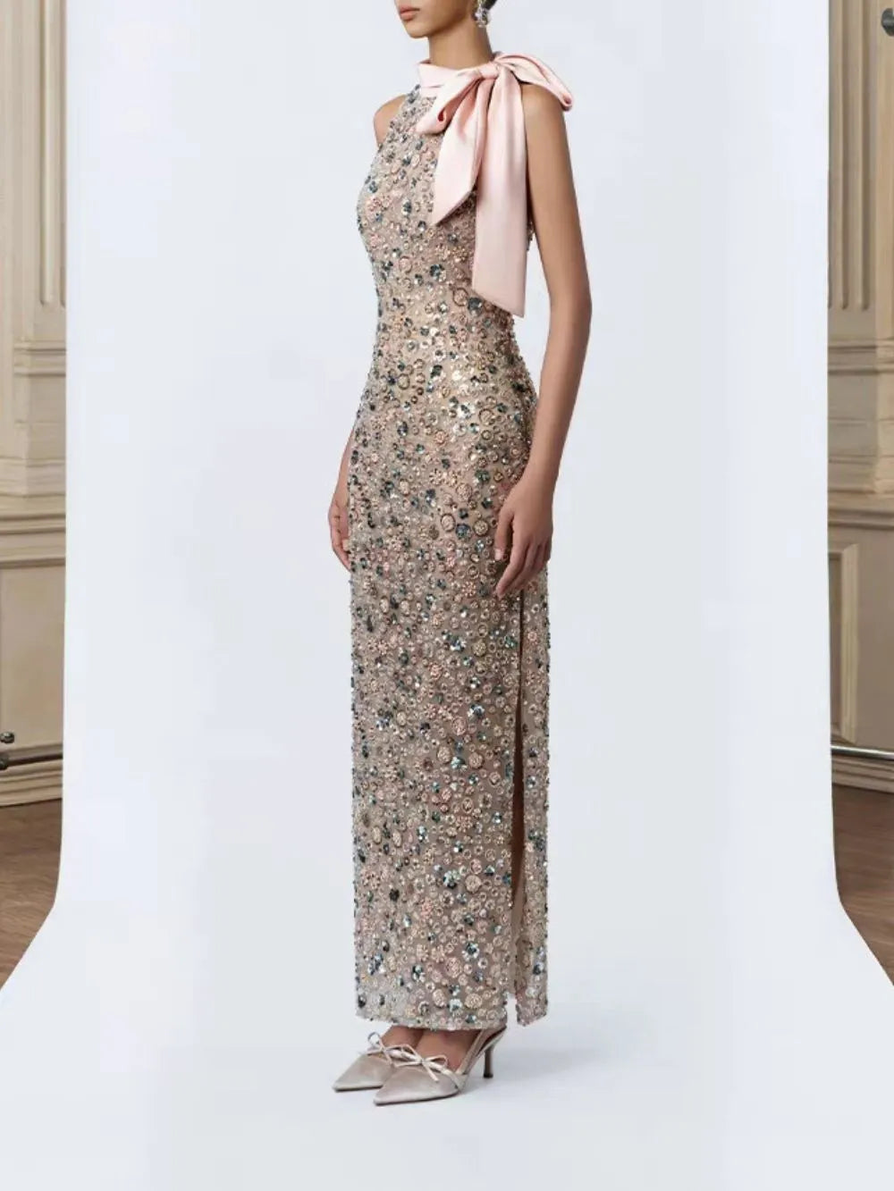 Madalynn Sleeveless Embellished Maxi Dress Flowering Girl