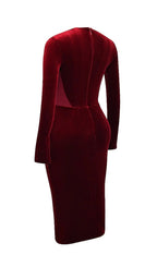 Wine Velvet Corset Dress Flowering Girl