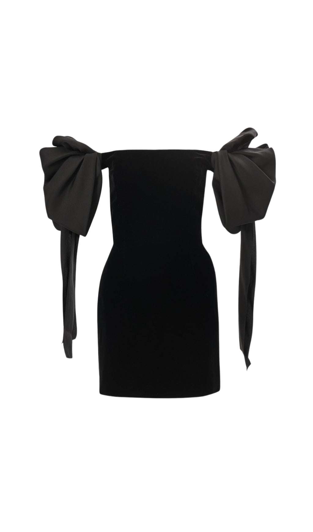 Off-Shoulder Mini Dress In Black Flowering Girl